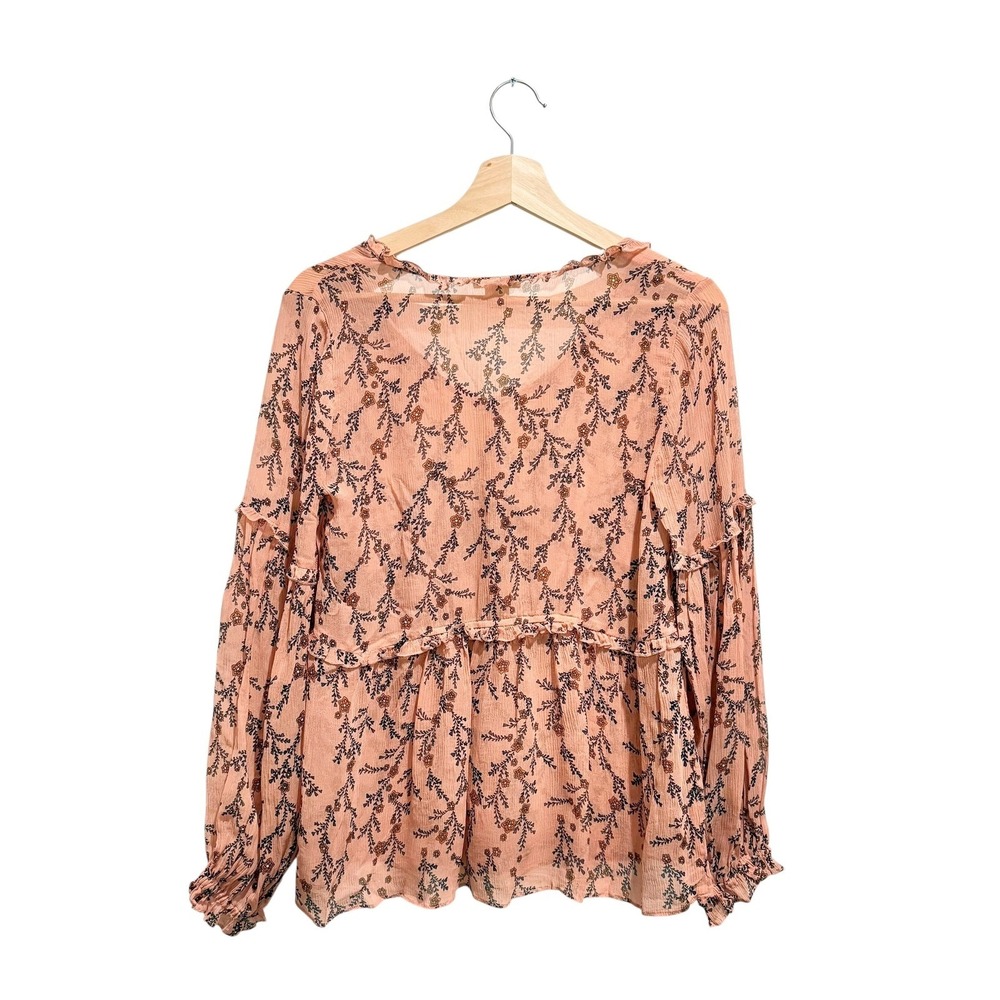 Sundance 100% Silk Floral Babydoll Blouse Size S‎ - Picture 4 of 5